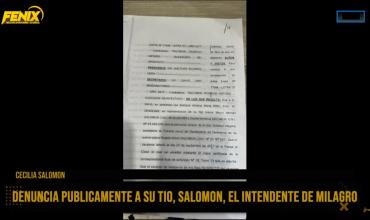 Denuncian al intendente de Milagro, Jorge Salomón: Una sobrina denuncia que se quiere quedar con el negocio de la familia que tiene un valor de 3 millones de dólares 