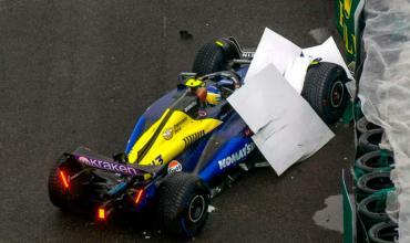 Colapinto tuvo una accidentada clasificación y largará 18º en el GP de Brasil