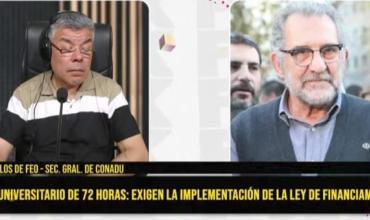 Carlos De Feo: “Más del 80% de los docentes universitarios está bajo la línea de pobreza”