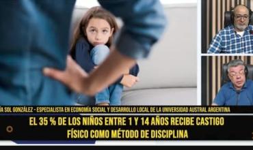 Preocupa el alto nivel de violencia en la crianza de niños en Argentina