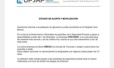 Trabajadores de seguridad del Hospital Vera Barros denunciaron presiones para renunciar y perder su antigüedad
