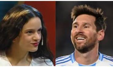 Rosalía confesó que usa los stickers de Lionel Messi en Whatsapp y contó cuál es su favorito