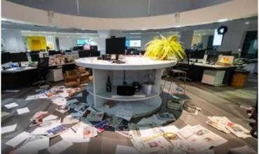 Activistas pro Palestina asaltaron y destrozaron la redacción de un diario en Italia