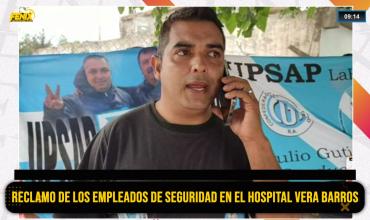 Sigue el reclamo en el Vera Barros del sindicato que agrupa a los trabajadores de seguridad: “Le dieron la concesión a una empresa de Tucumán que pertenece a un referente de otro sindicato.”