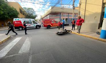 Choque entre auto y moto en San Nicolás de Bari dejó un herido