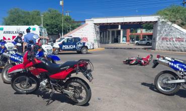 Choque entre dos motos en avenida 2 de Abril