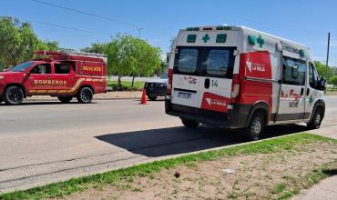 Siniestro vial por derrape en calzada con arena