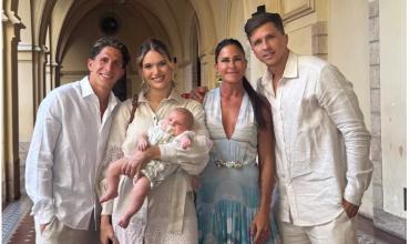 Eva Bargiela y Gianluca Simeone bautizaron a Faustino en la Basílica de Luján