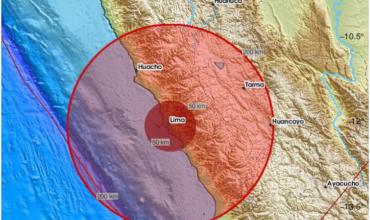 Un sismo de magnitud 6.0 sacudió a Perú en la noche del sábado