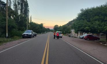 Motociclista resultó herido tras una caída sobre Ruta 40 en Sañogasta