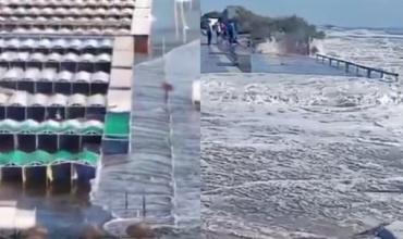 El mar avanzó sin freno en la costa bonaerense por una sudestada y causó graves destrozos