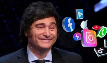 Milei lanzó sus cuentas de redes sociales en inglés pero le duraron poco: una suspensión innesperada