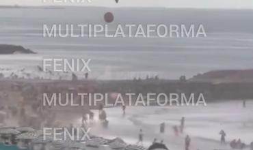 CAOS EN LAS PLAYAS DE MAR DEL PLATA: EL VIENTO EXPULSÓ A LOS TURISTAS