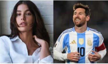 Camila Morrone, ex de Leonardo Di Caprio, mostró su fanatismo por Messi en la tevé estadounidense: su promesa para el mundial