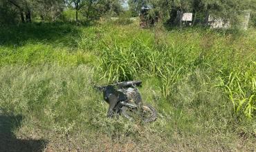 Portezuelo: encontraron una motocicleta abandonada con varios faltantes