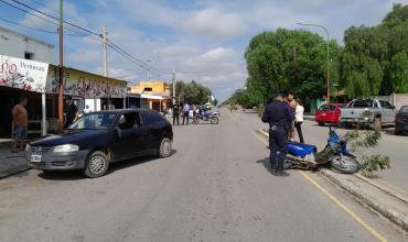 Chepes: Choque entre un auto y una moto en avenida San Martín