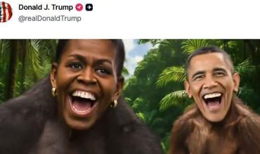 Donald Trump publicó un polémico video que muestra a Barack y Michelle Obama como monos