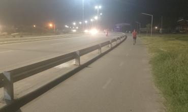 Siniestro vial con ciclista herido en la zona de la ciclovía del barrio Mirador