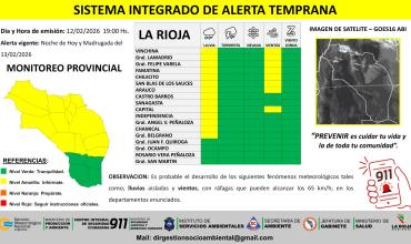 Emiten alerta preventiva por lluvias y vientos