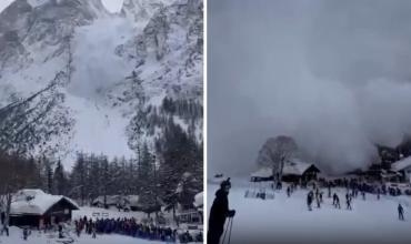 Impactante: una avalancha desató el pánico en una estación de esquí de Italia