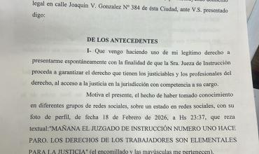 POLÉMICA EN TRIBUNALES: PRESENTACIÓN JUDICIAL, CRUCES Y VERSIONES ENFRENTADAS