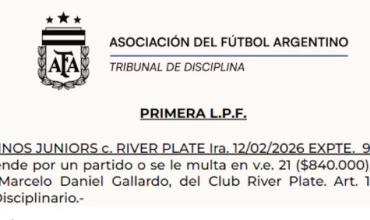 Se conoció la sanción a Gallardo tras el fuerte cruce con el árbitro Andrés Merlos en Argentinos-River
