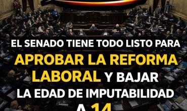 CONTRA RELOJ Y CON LOS VOTOS LISTOS: EL SENADO AVANZA CON LA REFORMA LABORAL Y LA IMPUTABILIDAD A LOS 14
