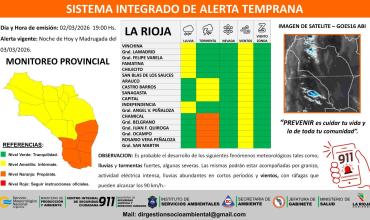Emiten alerta naranja por tormentas fuertes