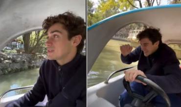 El insólito accidente de Colapinto en China: chocó una lancha durante un paseo por un río