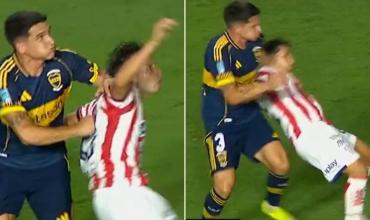 La polémica en el gol de Boca: Unión reclamó una falta antes del empate de Merentiel