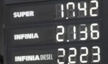 La nafta volvió a aumentar y la  Infinia ya supera los $2.100