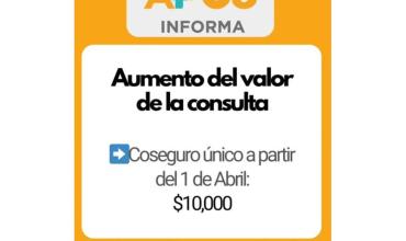 APOS fijó nuevos valores para consultas médicas y estableció un coseguro único de $10.000