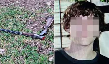 La primera imagen de la escopeta que utilizó el tirador de la escuela de San Cristóbal