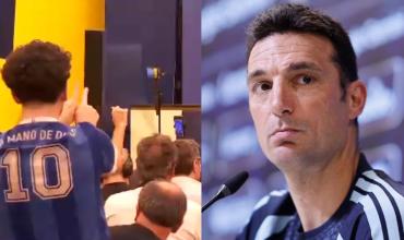 El tenso cruce en vivo entre un infiltrado y Lionel Scaloni: qué le dijo en plena conferencia