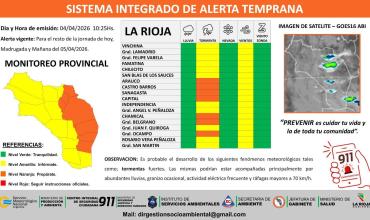 Alerta naranja y amarilla por tormentas en gran parte de La Rioja