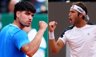 Tomás Etcheverry y Carlos Alcaraz se enfrentan en los octavos de final del Masters de Montecarlo: hora y TV