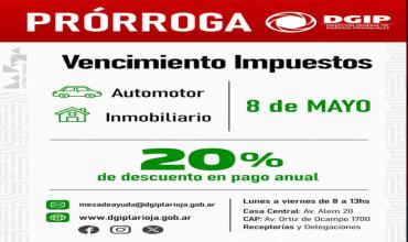 DGIP prorrogó el vencimiento de los impuestos Automotor e Inmobiliario hasta el 8 de mayo