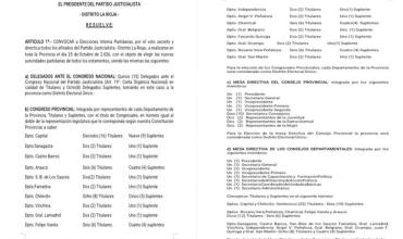 El PJ riojano convoca a elecciones para el 25 de octubre