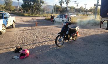 Una motociclista resultó herida tras un choque en Ruta 5 y calle Libertad