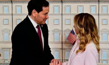 Marco Rubio se reunió este viernes con Giorgia Meloni