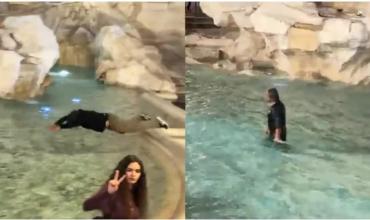 Se tiró de cabeza a la Fontana di Trevi y tendrá que pagar una considerable multa: cuánto le costó la broma