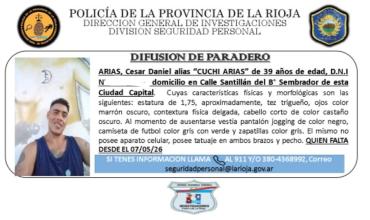 Buscan intensamente a un hombre de 39 años en la Capital riojana