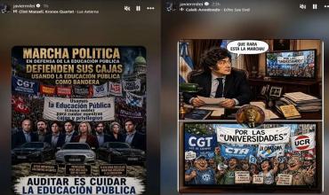  El mensaje de Javier Milei tras la marcha universitaria: "Solo defienden sus cajas"
