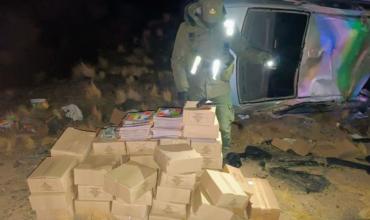 Un hombre intentó cruzar desde Chile con figuritas del Mundial 2026, escapó de Gendarmería y volcó
