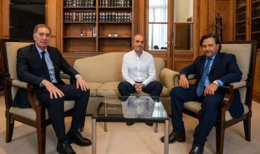 Diego Santilli y “Lule” Menem se reunieron con el gobernador Gustavo Sáenz