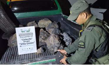 Gendarmería secuestró más de 130 piedras minerales, un arma de fuego y municiones en distintos operativos en La Rioja
