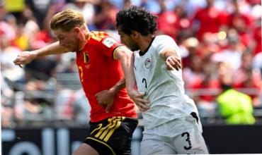  Bélgica reaccionó a tiempo y rescató un empate ante Egipto