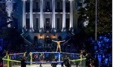 Una jaula de UFC, multimillonarios y aviones militares: Donald Trump celebró sus 80 años con una megafiesta