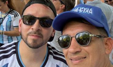 Dos riojanos viajaron a Dallas para alentar a la Selección Argentina en el Mundial