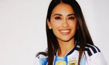 Así alentó Antonela Roccuzzo a Messi en el partido de Argentina tras la preocupación por su papá